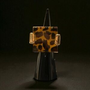 Aldo Crelacien Square Leopard Chunky Ring.